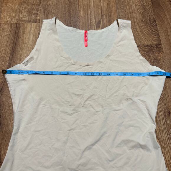 Spanx Womens Off White Slimming Sculpting Stretch Tank Top Plus Size 1X - Picture 8 of 9